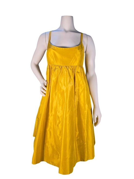 J. Crew Dresses & Skirts - NWT J.Crew Silk Taffeta Babydoll Dress Yellow Gold